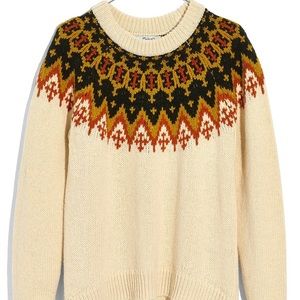 Madewell Fair Isle 70’s inspired knit sweater